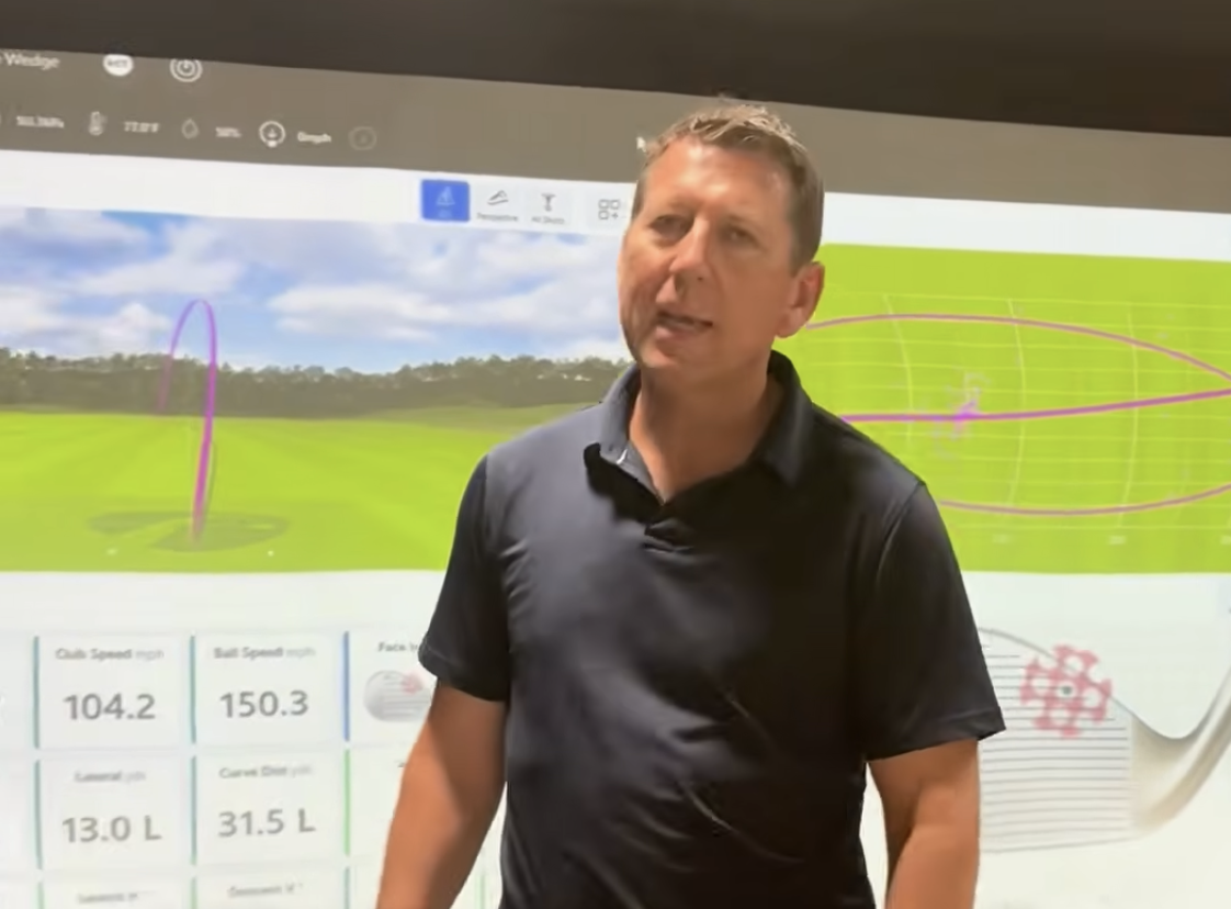Martin du Toit, founder of ATX Golf Performance and Coach by ATX, in the indoor coaching studio